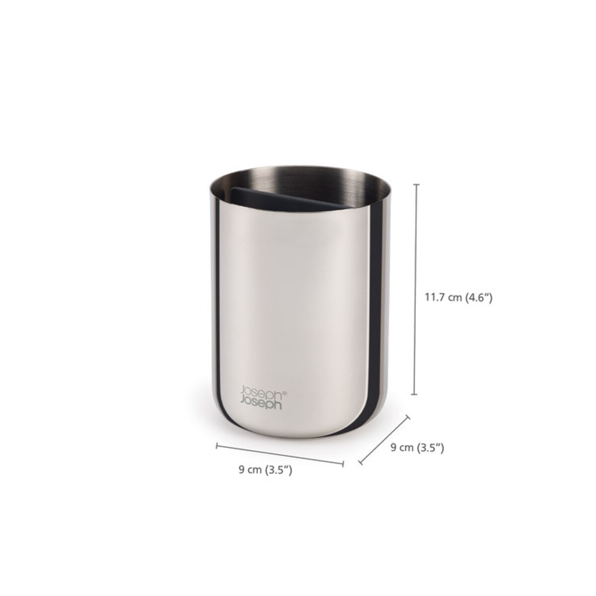 Kubek na szczoteczki stalowy EasyStore Luxe, 11.7 x 9 cm , Joseph Joseph
