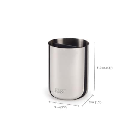 Kubek na szczoteczki stalowy EasyStore Luxe, 11.7 x 9 cm , Joseph Joseph