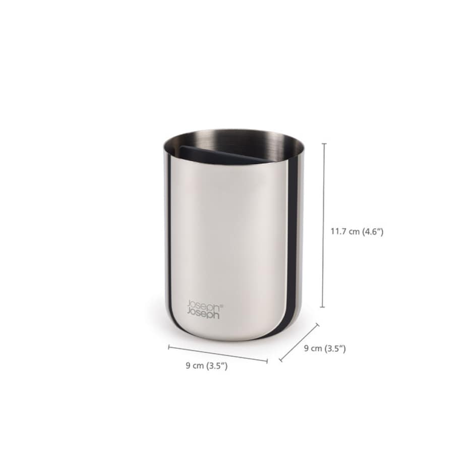 Kubek na szczoteczki stalowy EasyStore Luxe, 11.7 x 9 cm , Joseph Joseph