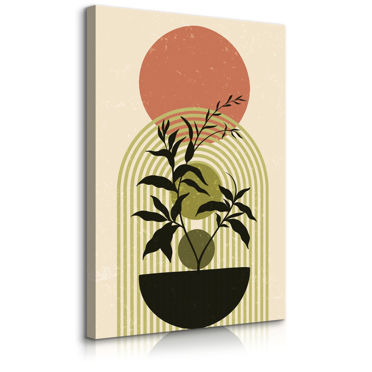 Obraz Japoński Kwiat w Donicy Boho 30x40cm