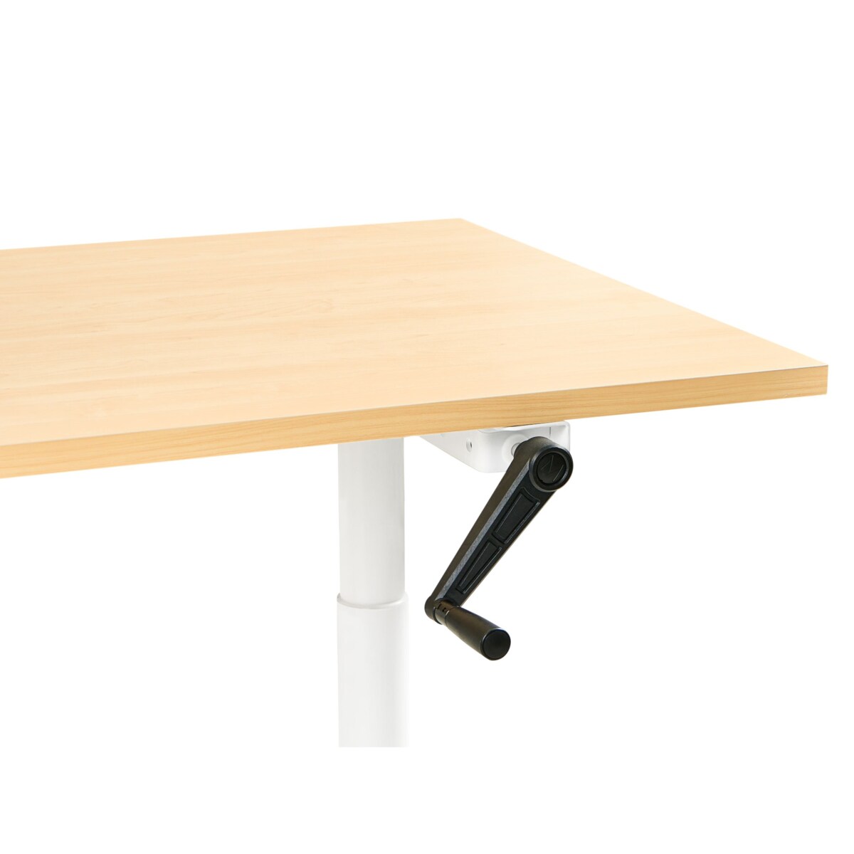 Biurko regulowane manualnie DESTINAS Jasny brąz/ biały 120 cm 60 cm