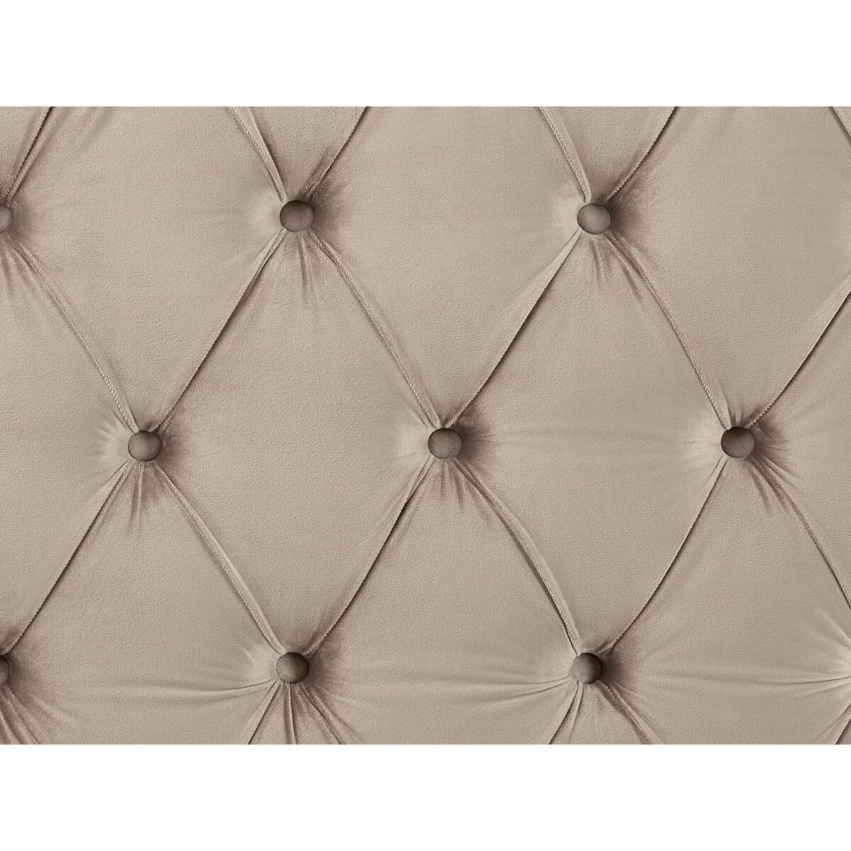 Łóżko welurowe 180 x 200 cm szarobeżowe AYETTE