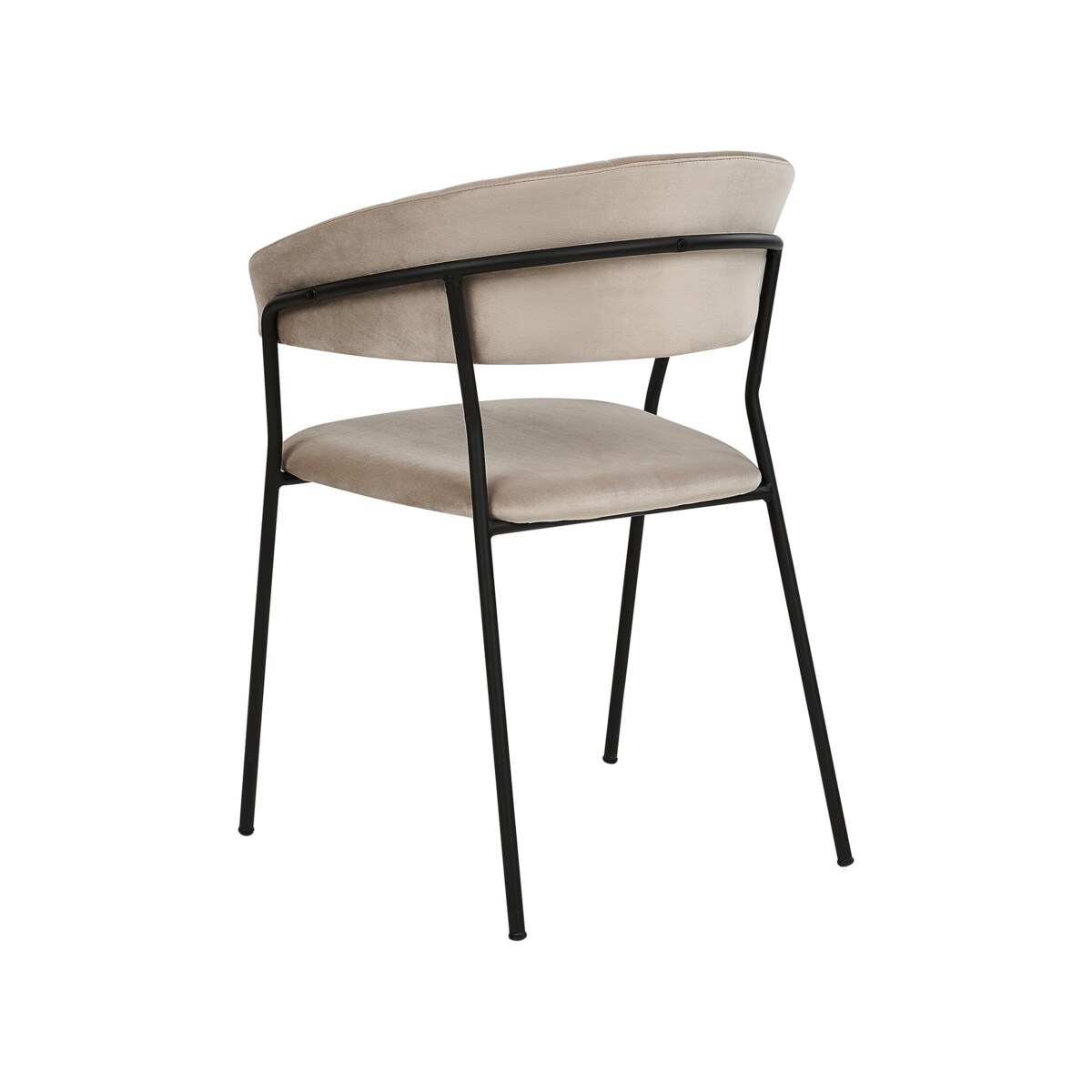 2 krzesła do jadalni welurowe beżowoszare MARIPOSA