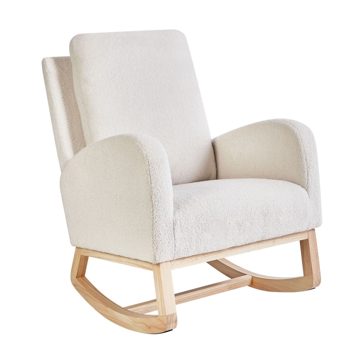 Fotel bujany ALSTA Boucle Złamana biel