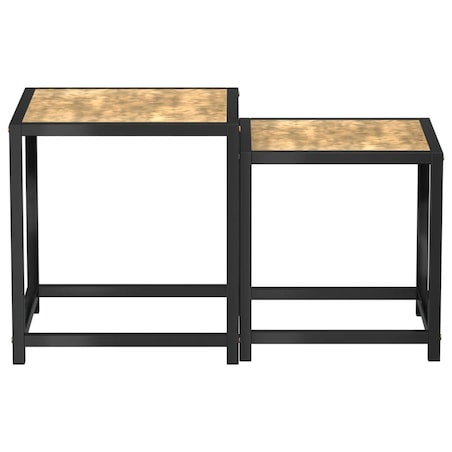 vidaXL Stoliki herbaciane, 2 szt., MDF, czarno-żółte