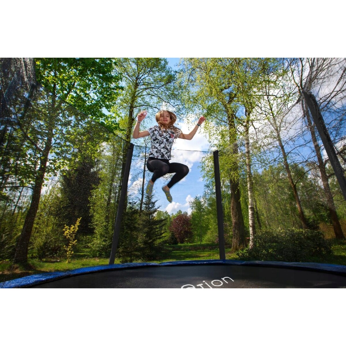 Trampolina Ogrodowa Motion Drabinka 244Cm Ft8 2,44 Na Dwór Do Zabawy Dzieci