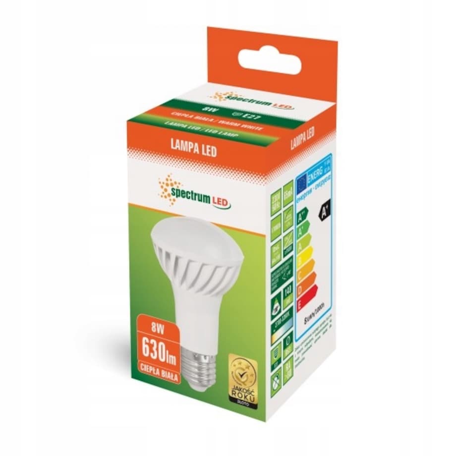 Żarówka Led Światło Ciepłe E-27 230V 8W Mała
