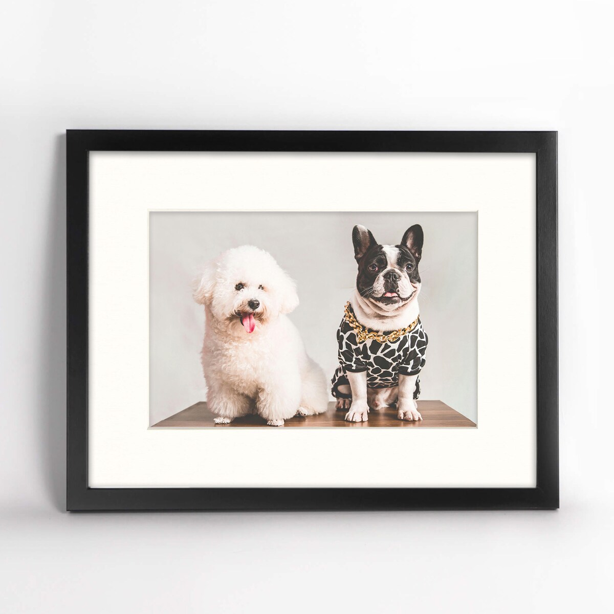 Ramka na zdjęcia z passe partout czarna ramka 30x40 cm z okienkiem passe partout na zdjęcie 21x30 cm FRAMAI