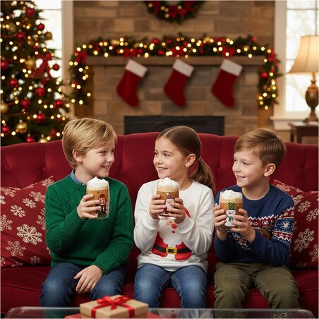 Zestaw Szklanek Świątecznych Szklanki Świąteczne Ozdobne Dekoracyjne 3 Szt