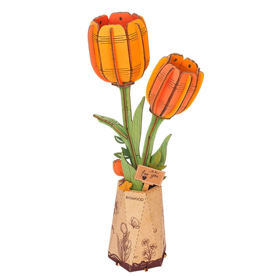 Pomarańczowy tulipan DIY - kwiaty Robotime