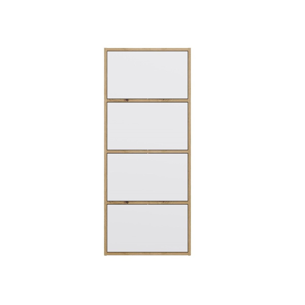 Komoda ALMA Front Biel Korpus Dąb Artisan