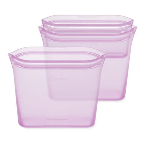 Zestaw 3 torebek: 2x śniadaniowa + na przekąski Lavender, Zip Top