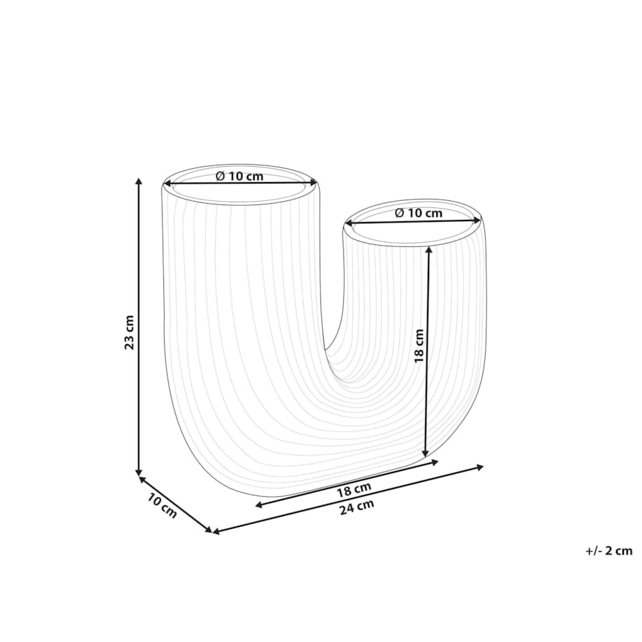 Wazon na kwiaty ceramiczny 23 cm biały MITILINI