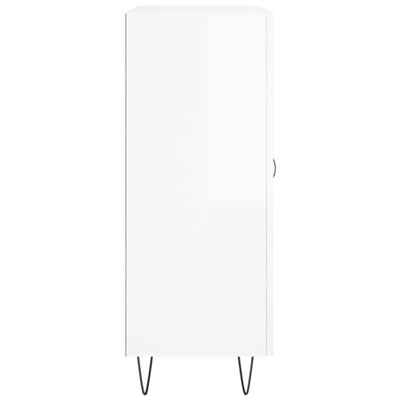 vidaXL Szafka, biała, połysk, 69,5x34x90 cm, materiał drewnopochodny