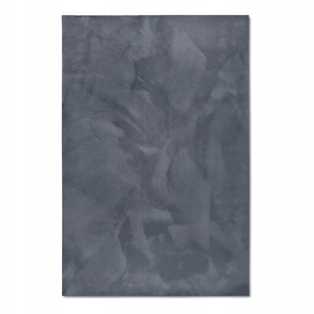 Dywan pluszowy do salonu 80x150cm, miękkie grafitowe włosie