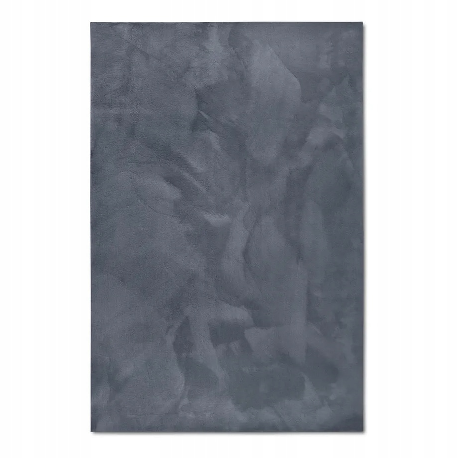 Dywan pluszowy do salonu 80x150cm, miękkie grafitowe włosie