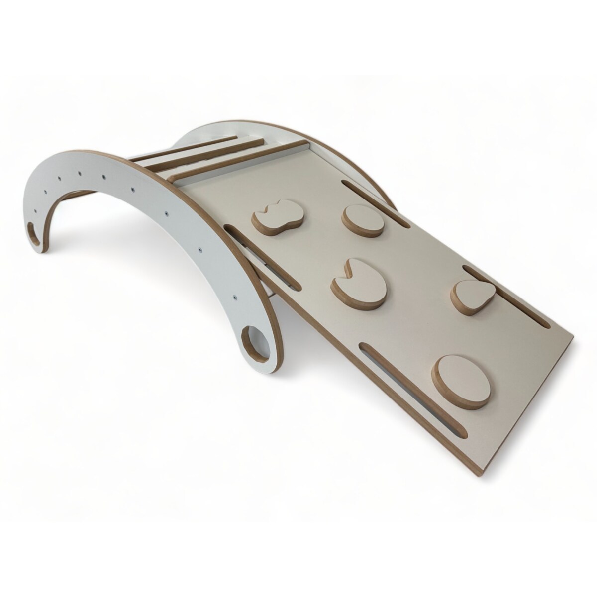 Bujak Montessori DREWNIANY dla dziecka + Zjeżdżalnia + Ścianka ZESTAW CE