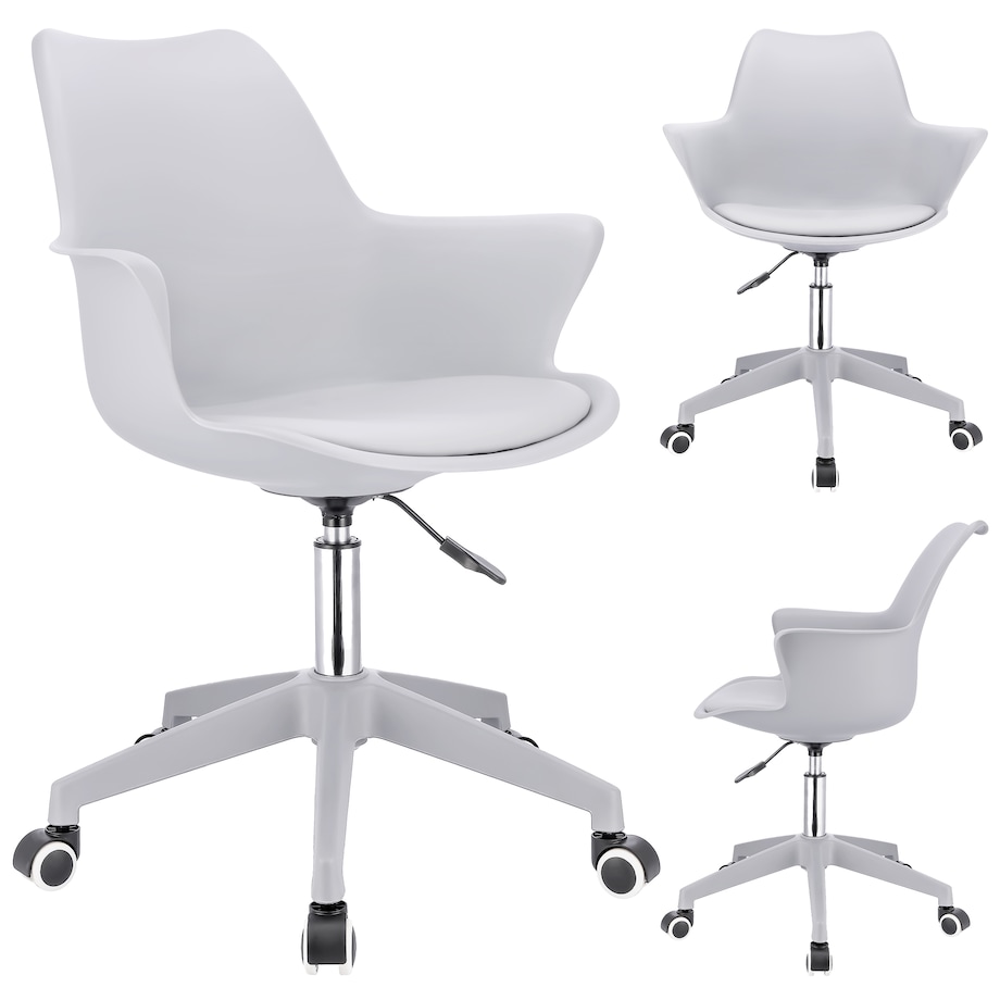 Krzesło obrotowe eleganckie INEZ szare