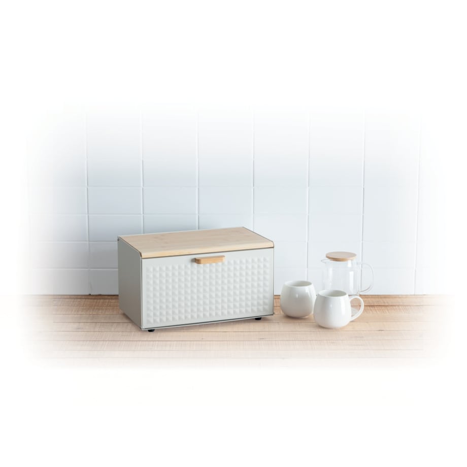 Chlebak metalowy 23,5x35,5x20,8 cm EXTRA beżowy