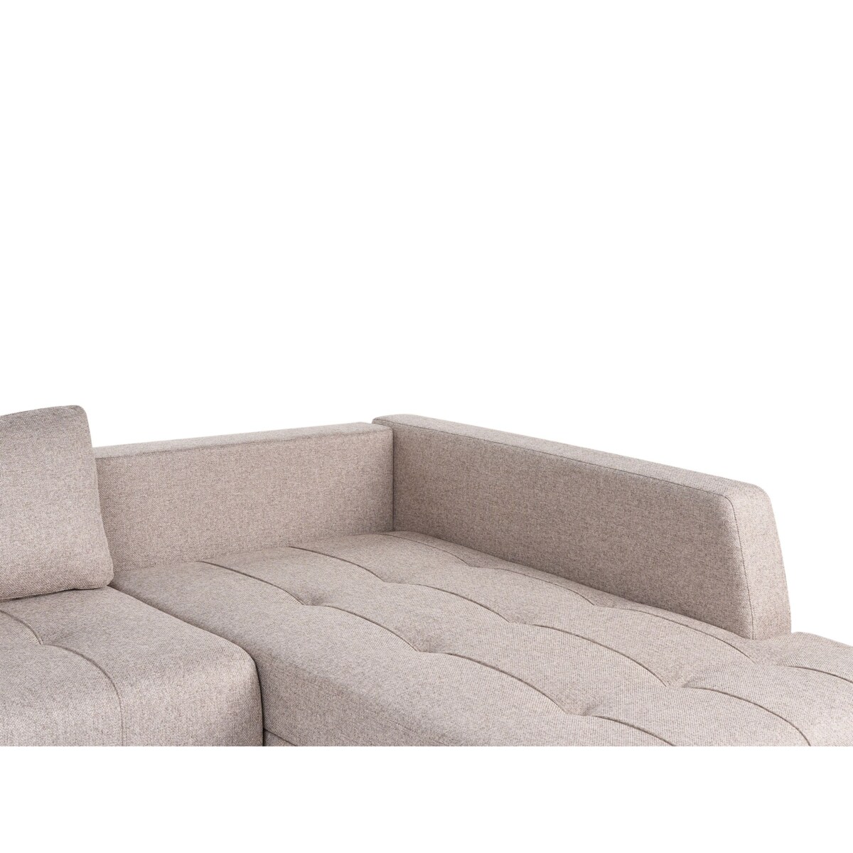 Sofa narożna lewostronna INNVIK Jasnobrązowy Tkanina Lewostronny