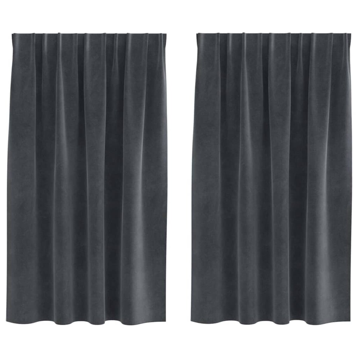 vidaXL Zasłony z zasłonami 2 pcs Jasnoszary 140 x 140 cm Aksamit
