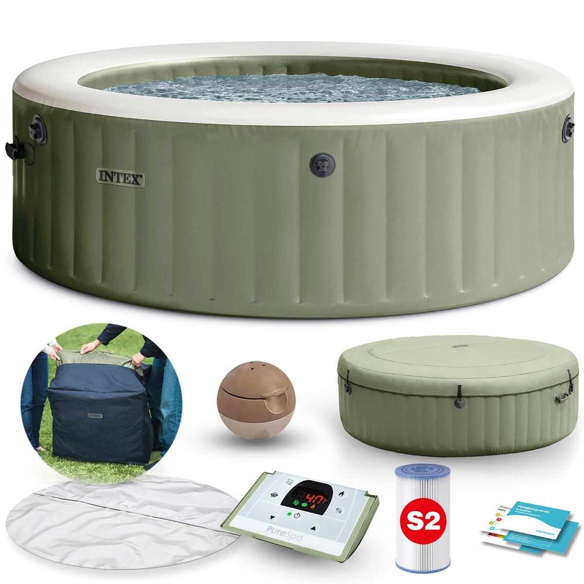 Dmuchane SPA Intex 28428NP PureSpa wanna basen Hydromasaż 6os. model 2026