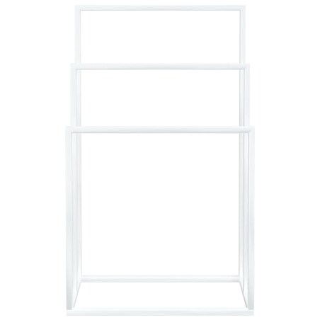 vidaXL Wolnostojący wieszak na ręczniki, biały, 48x24x79 cm, żelazny