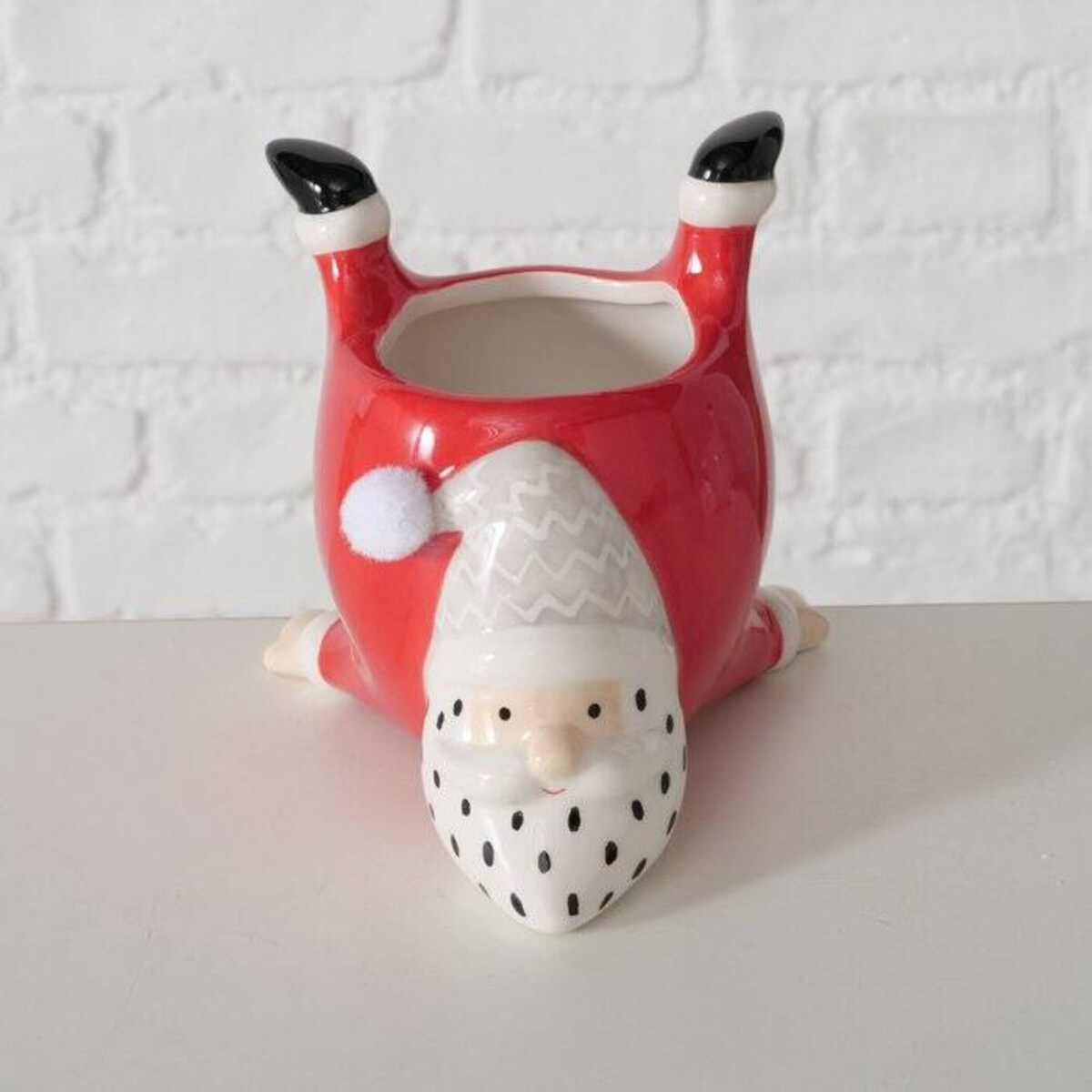 Ceramiczna osłonka na doniczkę TIMMY, wys. 10,5 cm