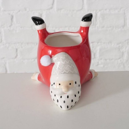 Ceramiczna osłonka na doniczkę TIMMY, wys. 10,5 cm