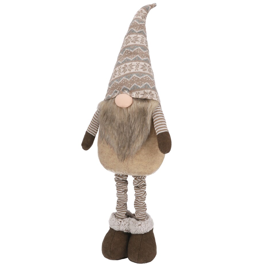 SKRZAT świąteczny KRASNAL gnom Mikołaj DUŻY BEŻOWY
