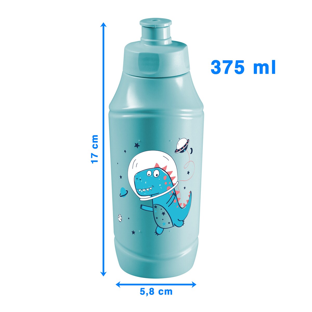 Bidon Dla Dzieci Butelka Na Wodę 375 Ml Dino Niebieski