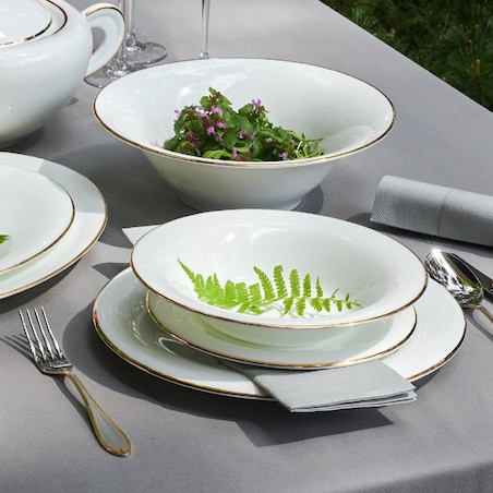 VILLA ITALIA Talerz płytki porcelanowy 28 cm NAOMI GOLD
