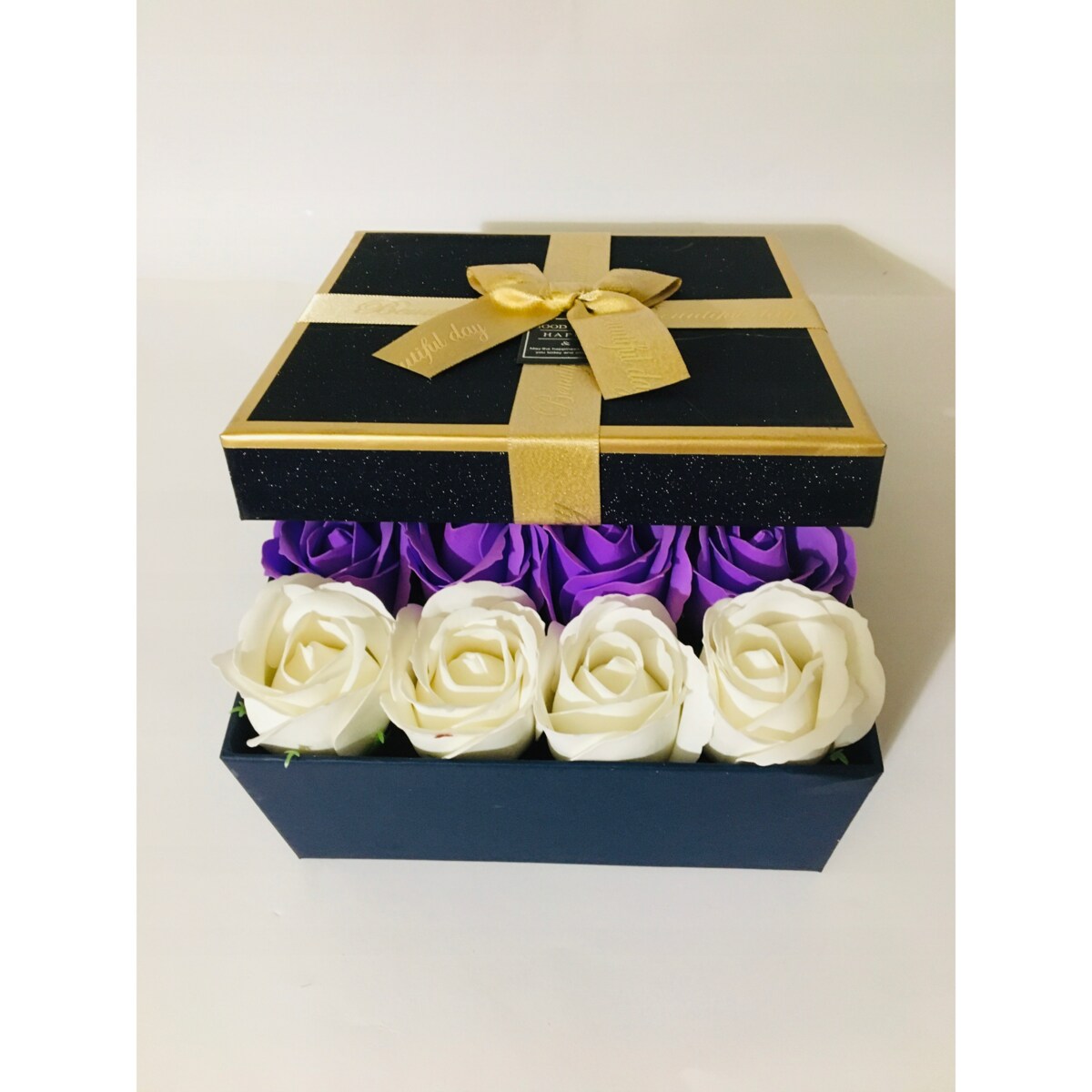 BOX PACHNĄCE RÓŻE MYDLANE GOTOWY PREZENT upominek urodziny ślub kwiaty