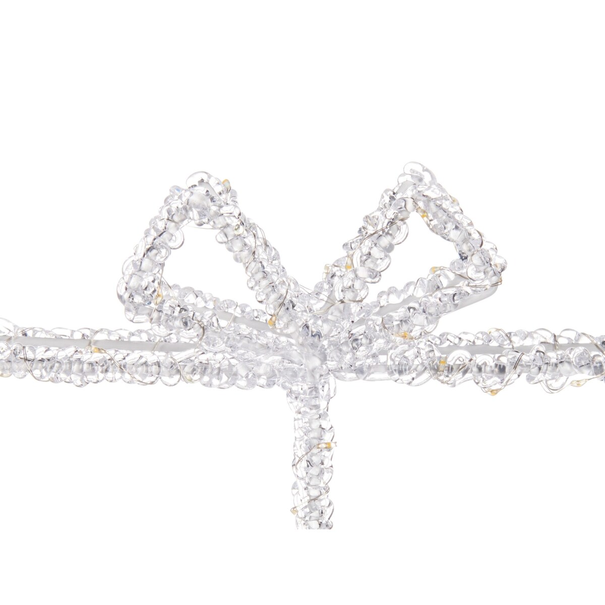 Dekoracja ogrodowa LED prezent świąteczny 25 cm biały KEMI