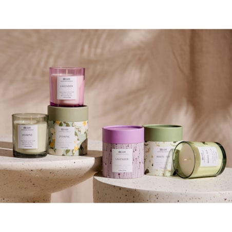 3 świece zapachowe sojowe biała herbata/ lawenda/ jaśmin COLORFUL BARREL
