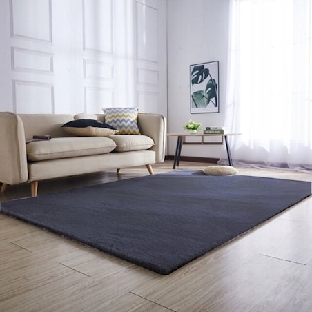 Dywan pluszowy ciemnoszary miękki miły rabbit 160x220 cm