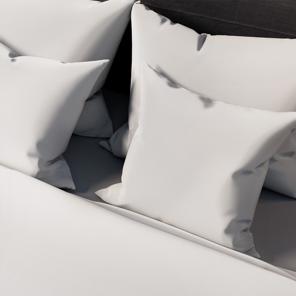 Komplet pościeli 160x200 satyna bawełniana pościel biała PAN MATERAC