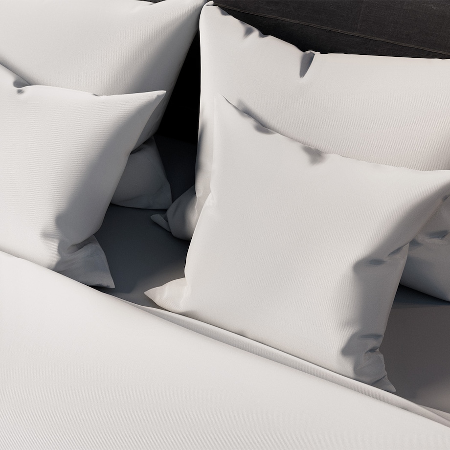 Komplet pościeli 160x200 satyna bawełniana pościel biała PAN MATERAC