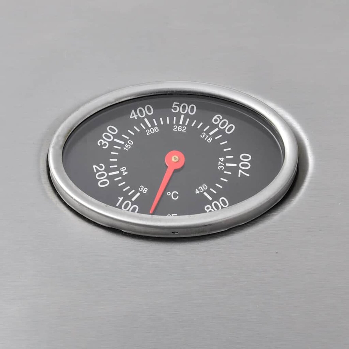 vidaXL Grill gazowy ze strefą gotowania 4+1, kolor czarno-srebrny