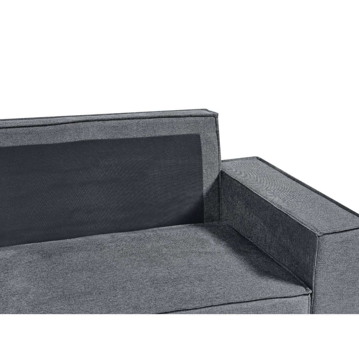 Narożnik prawostronny rozkładany z pojemnikiem ciemnoszary KARILA
