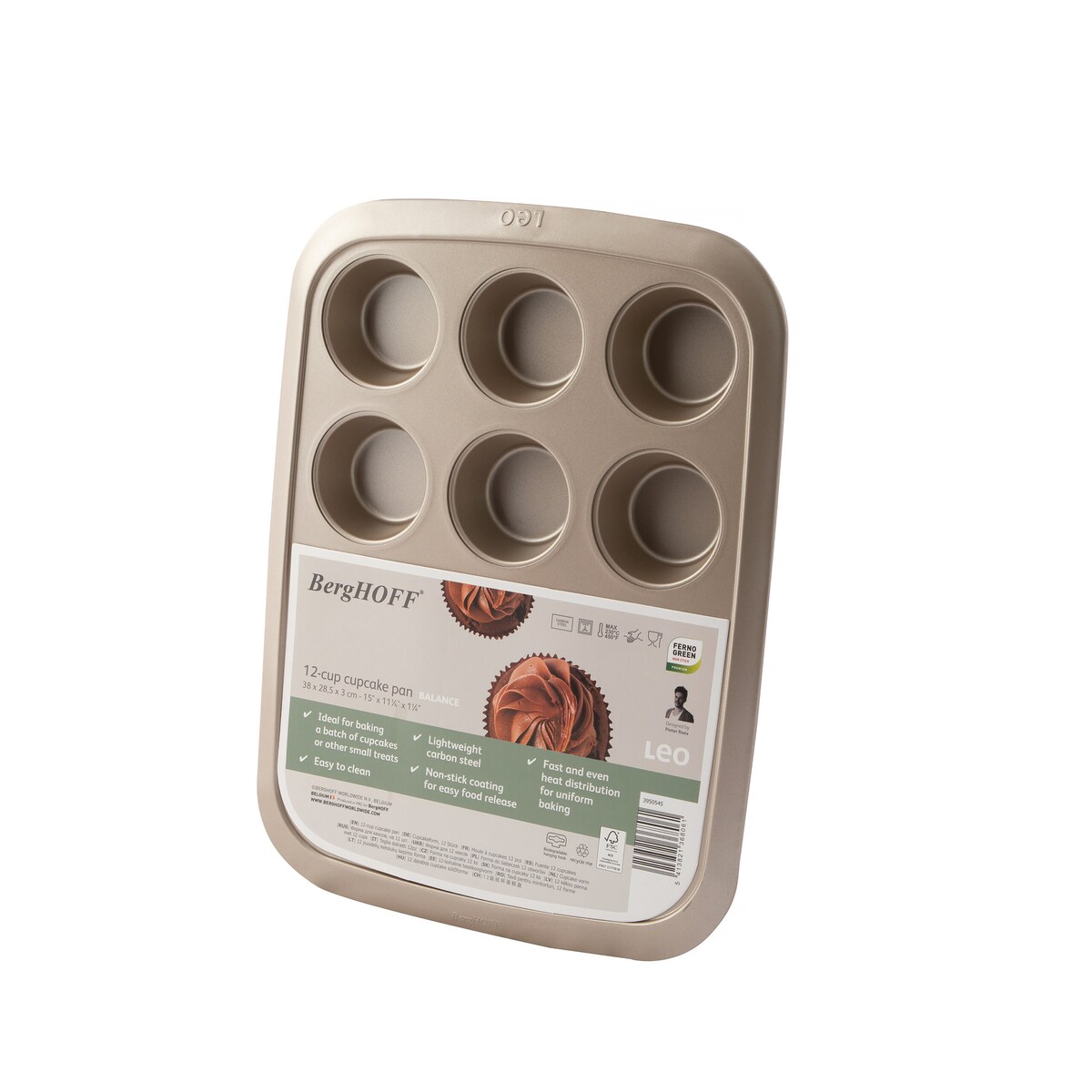 Forma do pieczenia ze stali węglowej do babeczek 12 otworów BALANCE BergHOFF