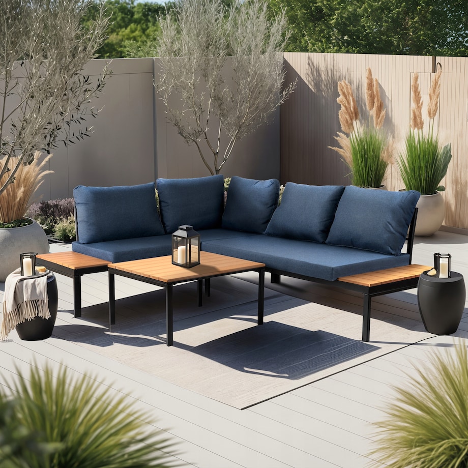 Zestaw Mebli Ogrodowych Narożnik Na Taras Ogród Komplet NORMAN