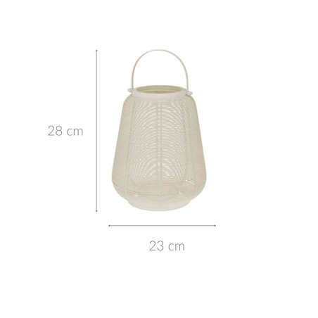 Lampion metalowy z uchwytem, 23 x 28 cm