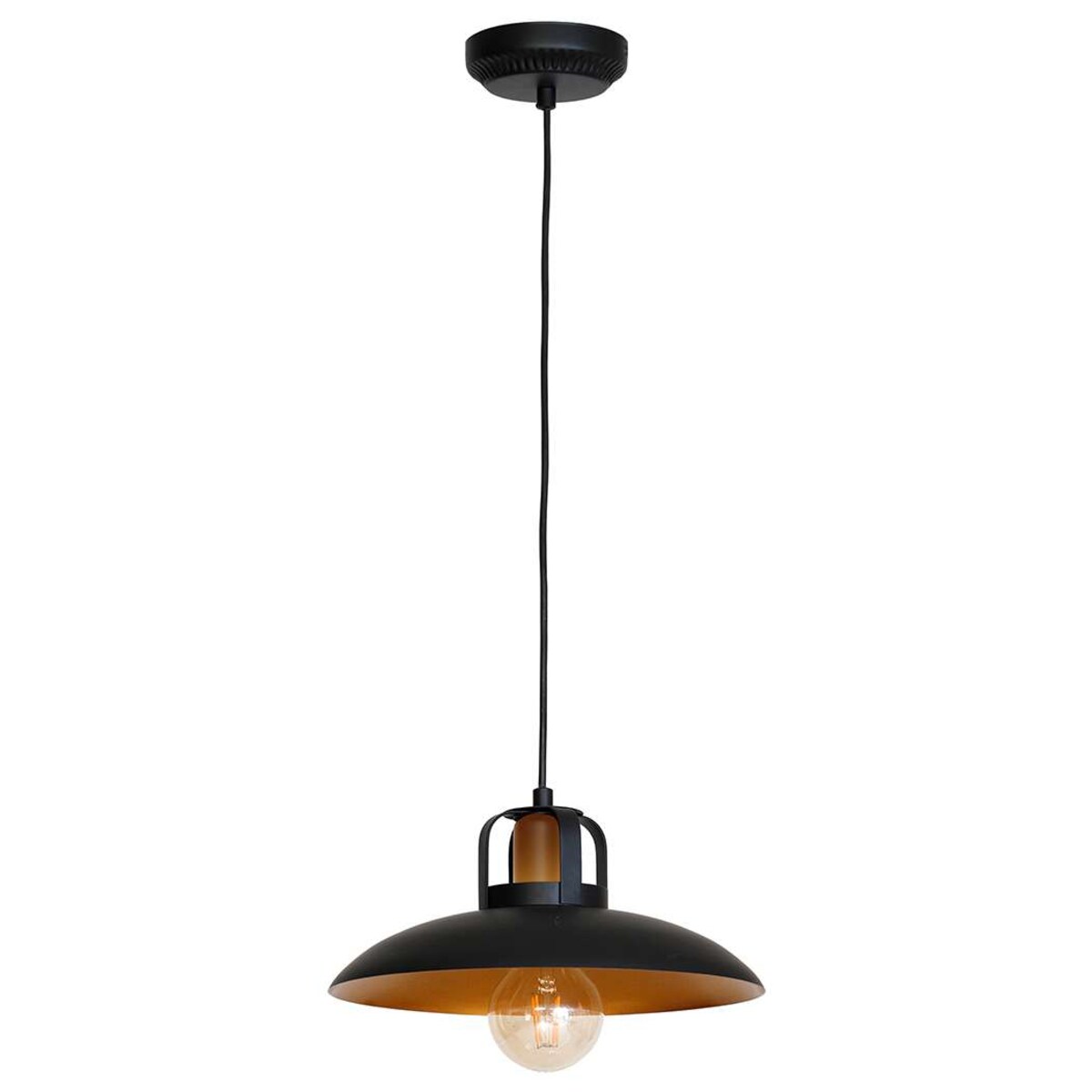 LAMPA wisząca FELIX MLP3682 Milagro industrialna OPRAWA metalowy zwis loft czarny złoty