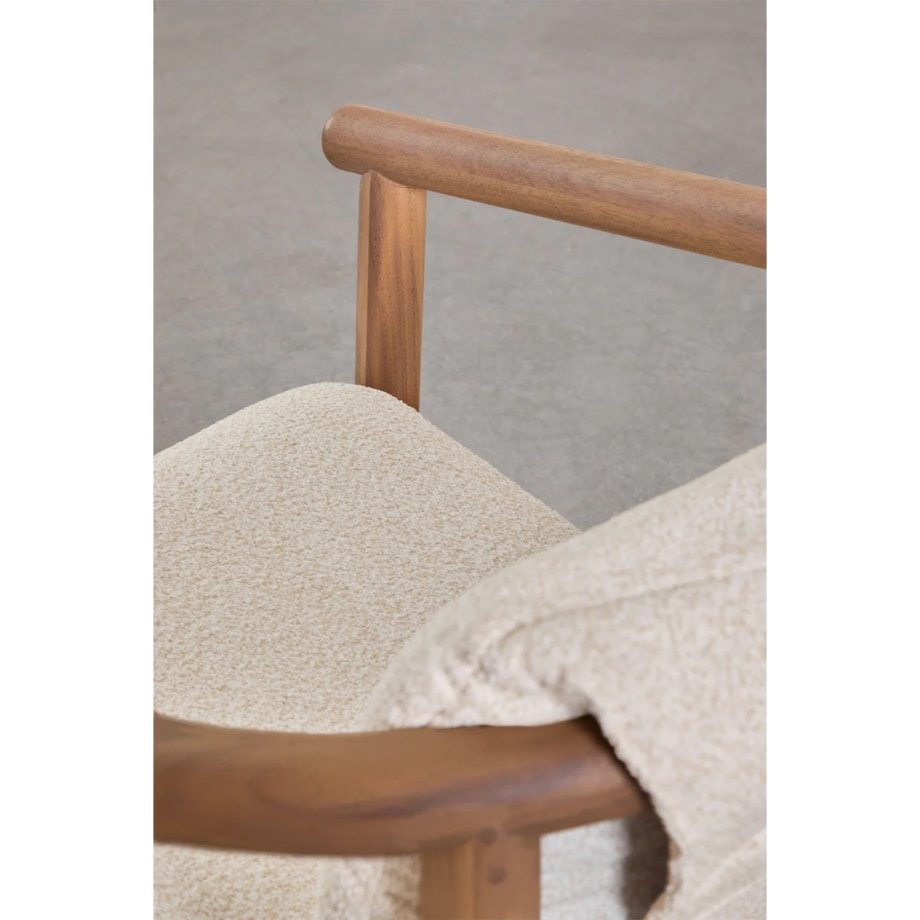 Stół ogrodowy Ø120 cm i 6 krzeseł, drewno akacjowe Danara/Elmina