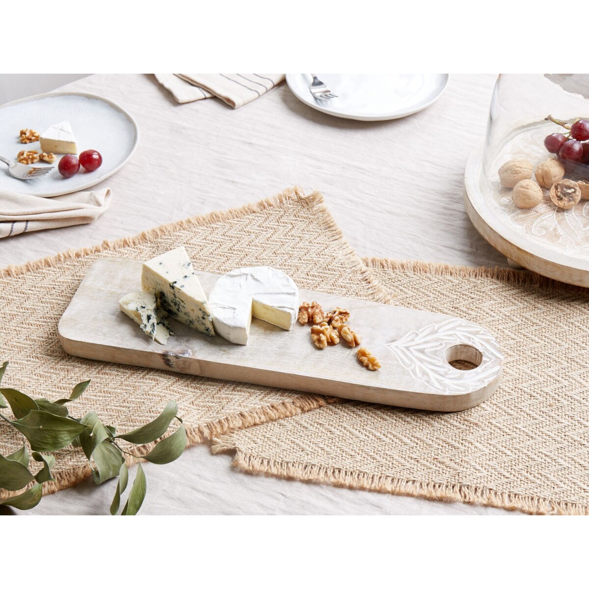 Taca do serwowania drewno mango jasne ASUAN