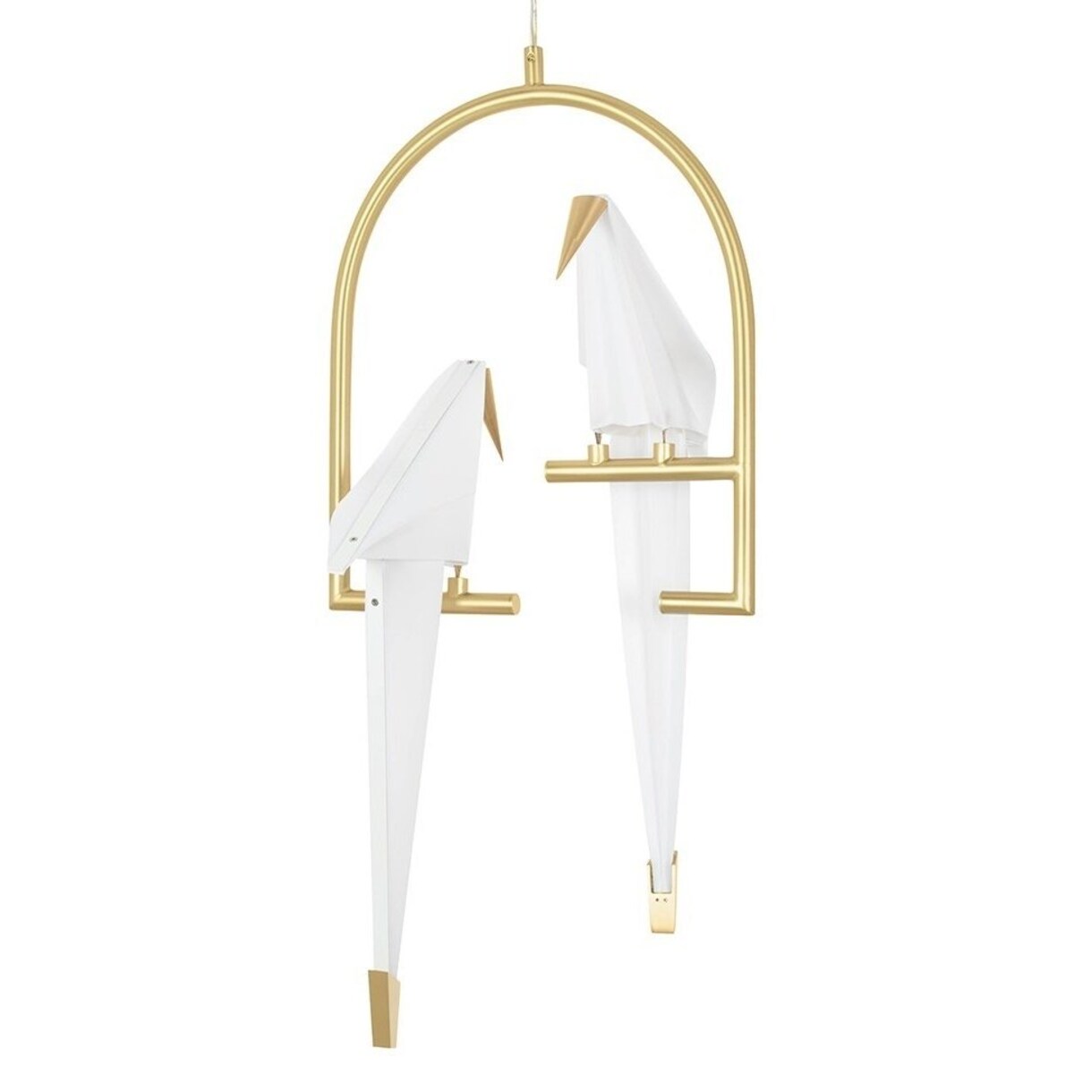 Wisząca lampa Loro MD8113-2 LED 19W ptaki białe złote