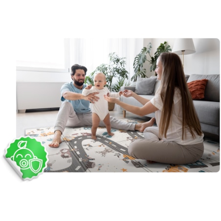 Mata piankowa edukacyjna składana dla dzieci 150x200 pianka xpe Nukido