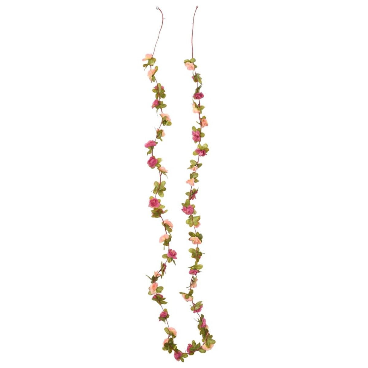 vidaXL Świąteczne girlandy kwiatowe, 6 szt., różana czerwień, 250 cm