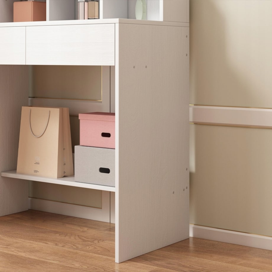 TOALETKA Z LUSTREM LED DO MAKIJAŻU WIZAŻU KOSMETYCZNA NOWOCZESNA LOFT 80 CM